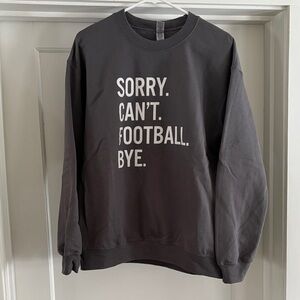 Gildan Charcoal Crewneck Sweater with Statement Text